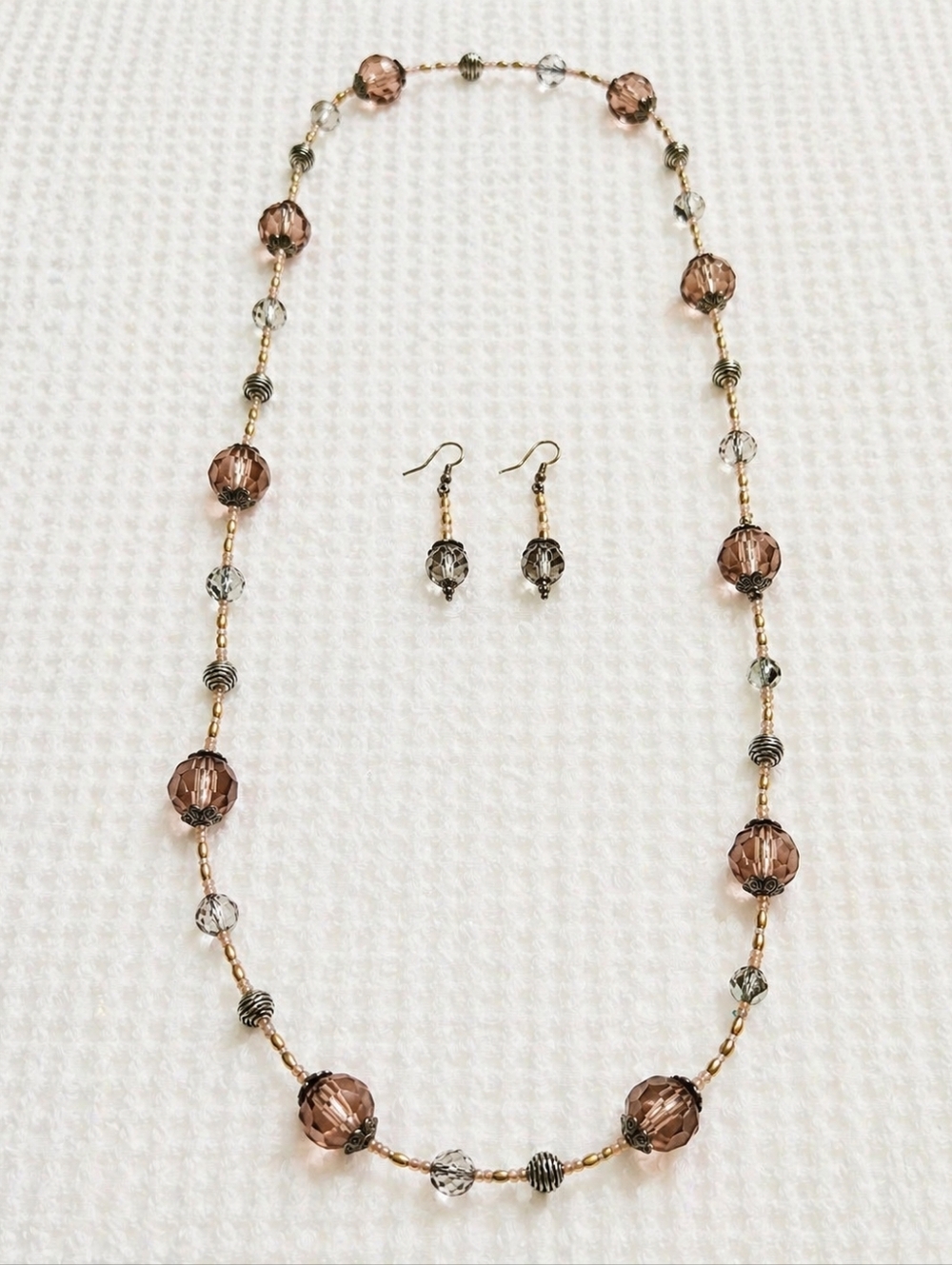 Chic Beaded Necklace and Earring Set